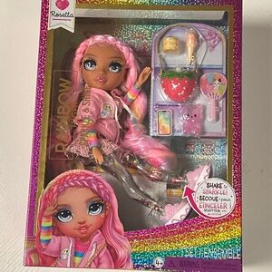 Rosetta Sparkle Doll with Pink Hair and Accessories